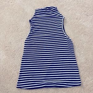 Striped black & white turtle neck shirt